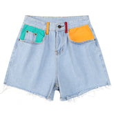 Künstlerische Jeansshorts